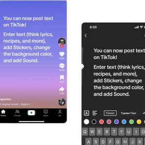 TikTok incorporates text posts to challenge Instagram Stories