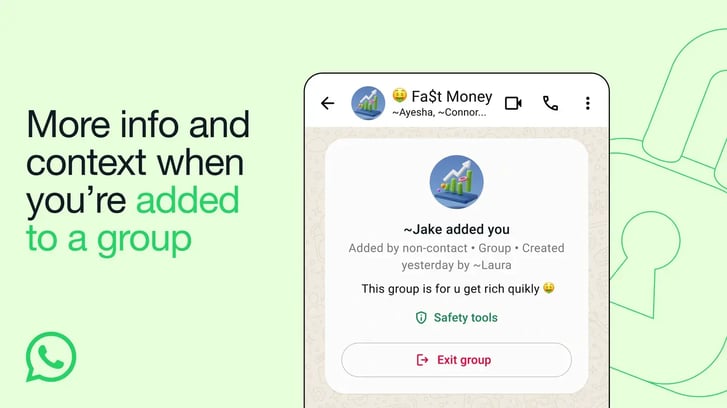 WhatsApp's context card