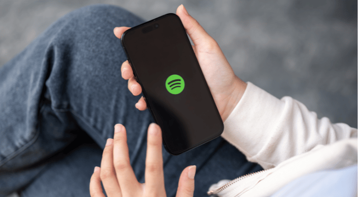 Spotify Logo on a phone