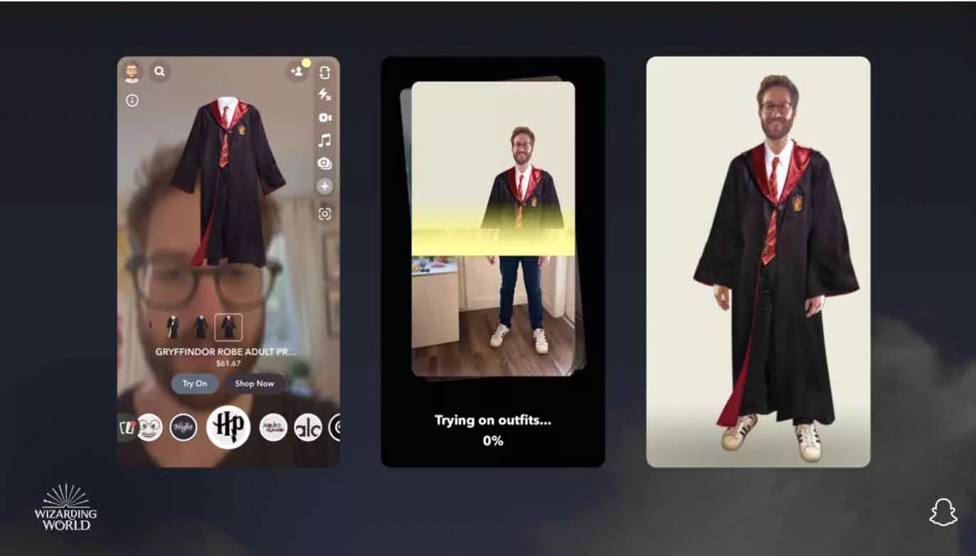 With Snapchat, you can now buy and try on Halloween costumes